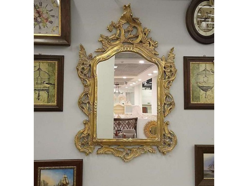 Зеркало резное в золотой раме – VILLANOVA - H 911
