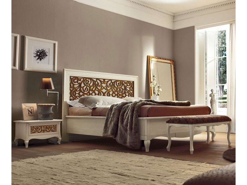 Кровать 160 x 200 – Capri, изголовье с резьбой – VILLANOVA - CP 208.1