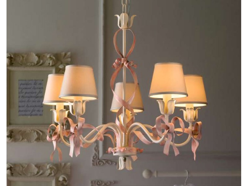 Люстра подвесная EUROLAMPART флористика rosa sfumato 5 ламп